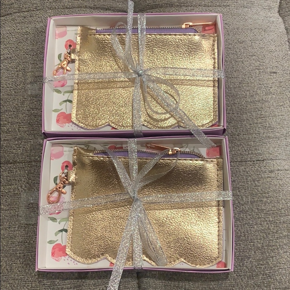 Set of 2 Brand New Rose Gold card cases!